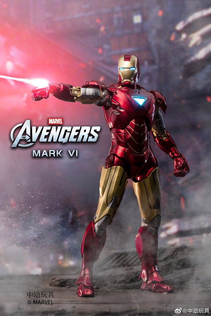 ZD Toys 1:10 Scale Iron Man Mark VI  ( Deluxe Version ) ( With Light Up Function )