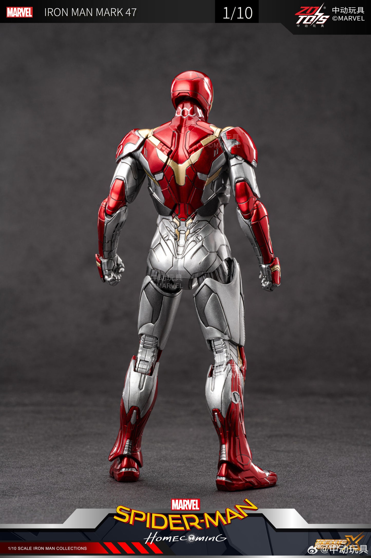 ZD Toys Spider-Man Homecoming Iron Man Mark 47 1:10 Scale Collectible Figure