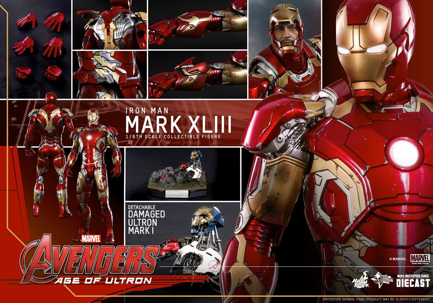 Hot Toys Avengers Age Of Ultron Iron Man Mark XLIII (Regular Edition) MMS278D09