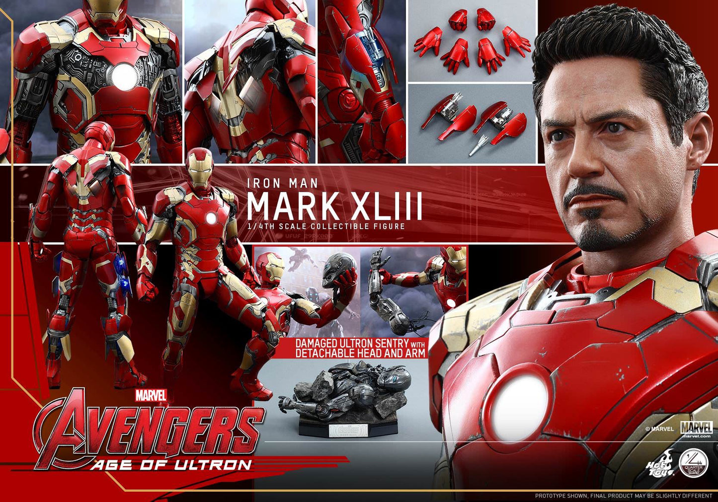 Hot Toys Avengers Age Of Ultron Iron Man Mark XLIII 1:4 Scale QS005