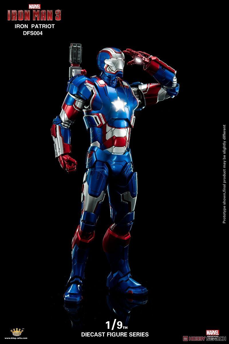 King Arts 1:9 Scale Iron Man Iron Patriot Collectible Figure