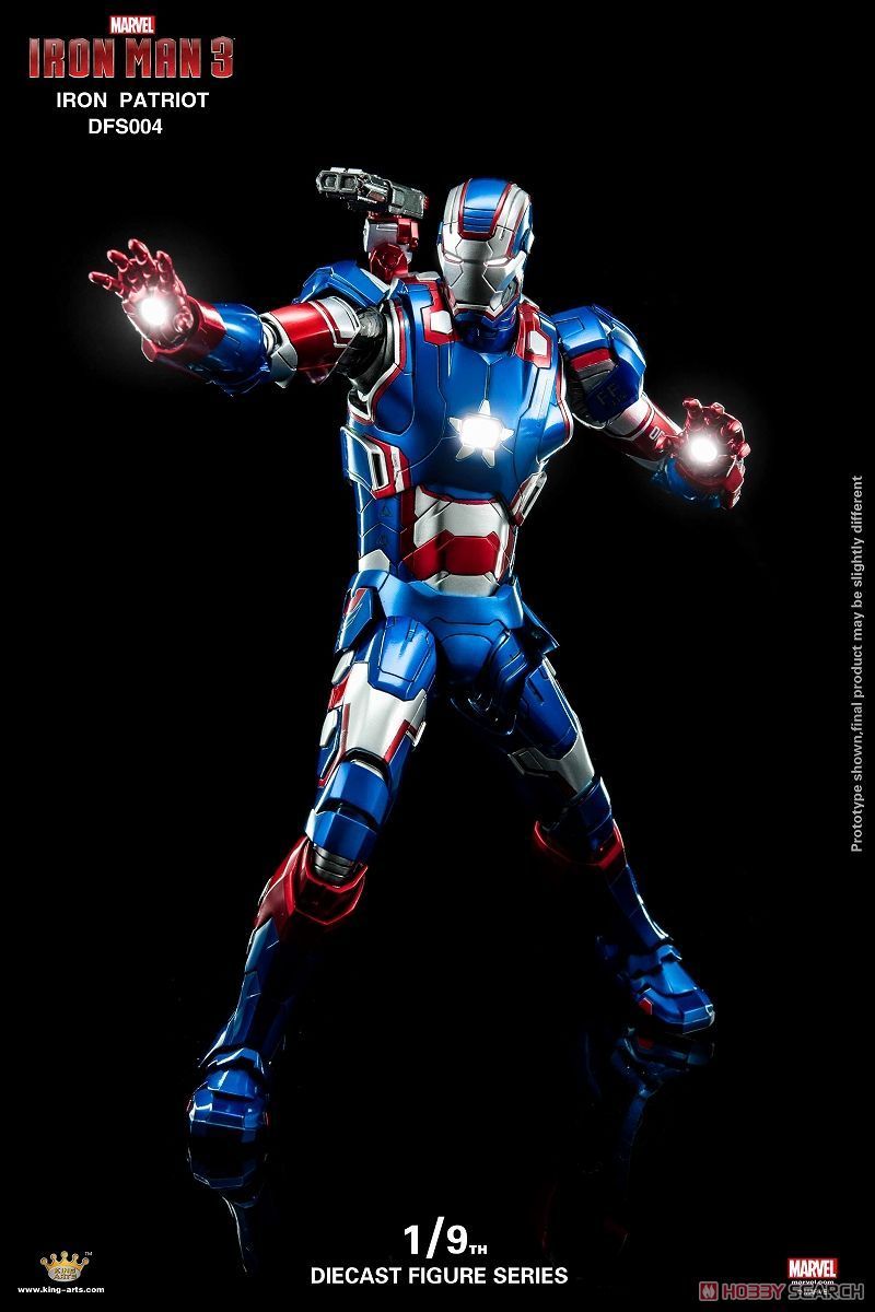 King Arts 1:9 Scale Iron Man Iron Patriot Collectible Figure