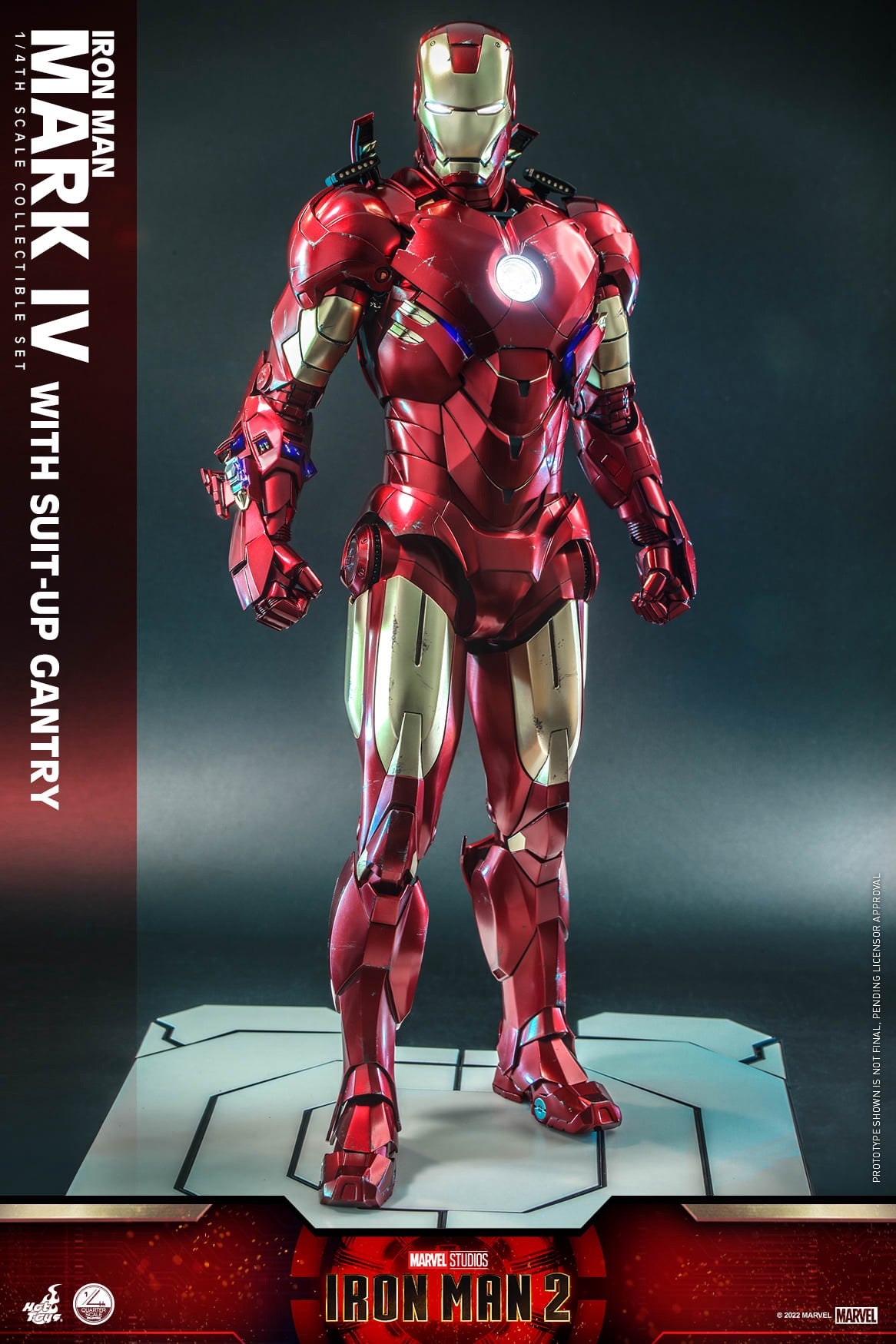 Hot Toys ''Iron Man 2'' - Iron Man Mark IV With Suit-up Gantry 1:4 Scale Collectible Set QS021