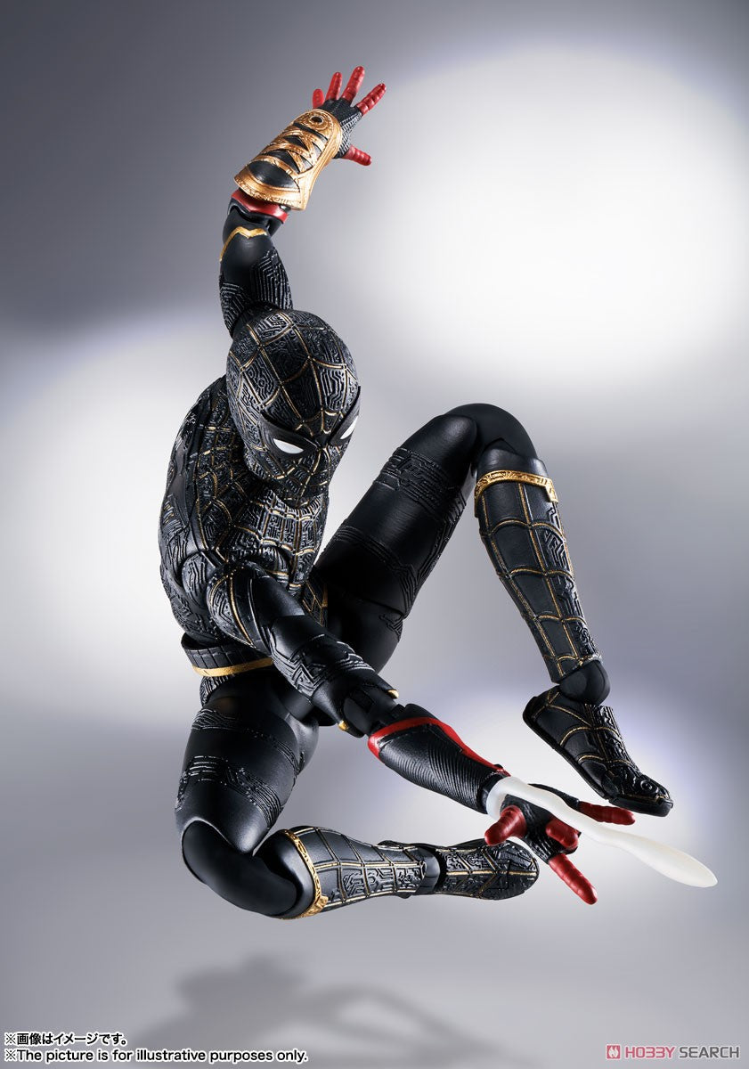 Bandai S.H.Figuarts Spider-Man ( Black &amp; Gold Suit ) ( Spider-Man : No Way Home )