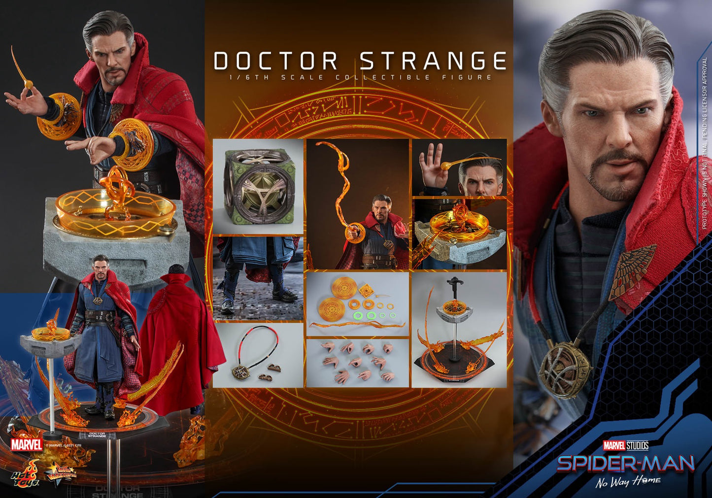 Hot Toys 1:6 Scale Spider-Man : No Way Home - Doctor Strange Collectible Figure MMS629