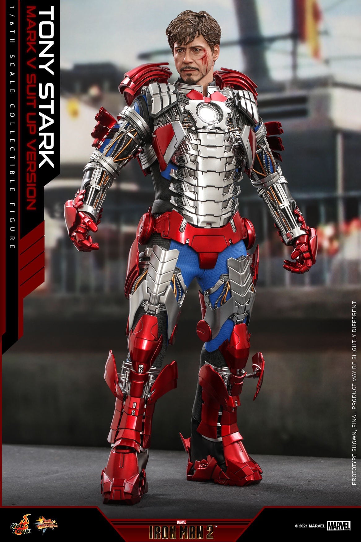 Hot Toys Iron Man 2 - 1:6 Scale Tony Stark (Mark V Suit up Version) Collectible Figure (Standard Version) MMS599