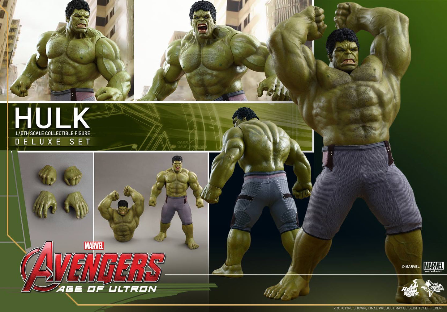 Hot Toys Avengers: Age Of Ultron Hulk Deluxe Collectible Set MMS287