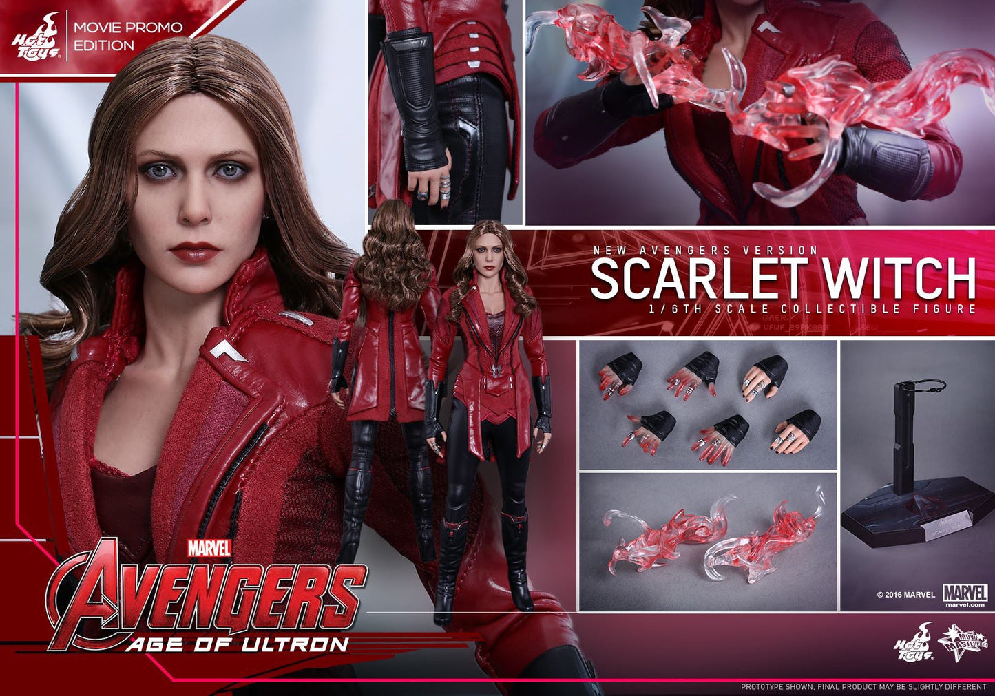 Hot Toys Avengers: Age of Ultron Scarlet Witch (New Avengers Version) Movie Promo Edition MMS357