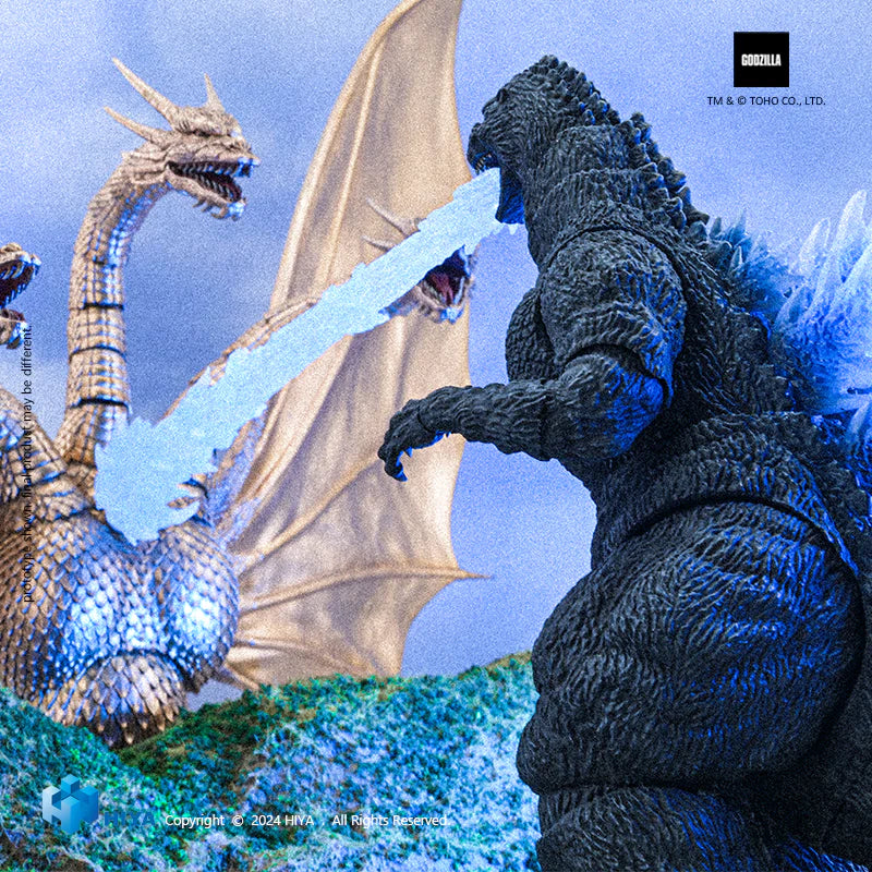 HIYA Exquisite Basic Series None Scale 7 Inch Godzilla vs. King Ghidorah Heat Ray Godzilla Hokkaido Ver. Action Figure EBG0164