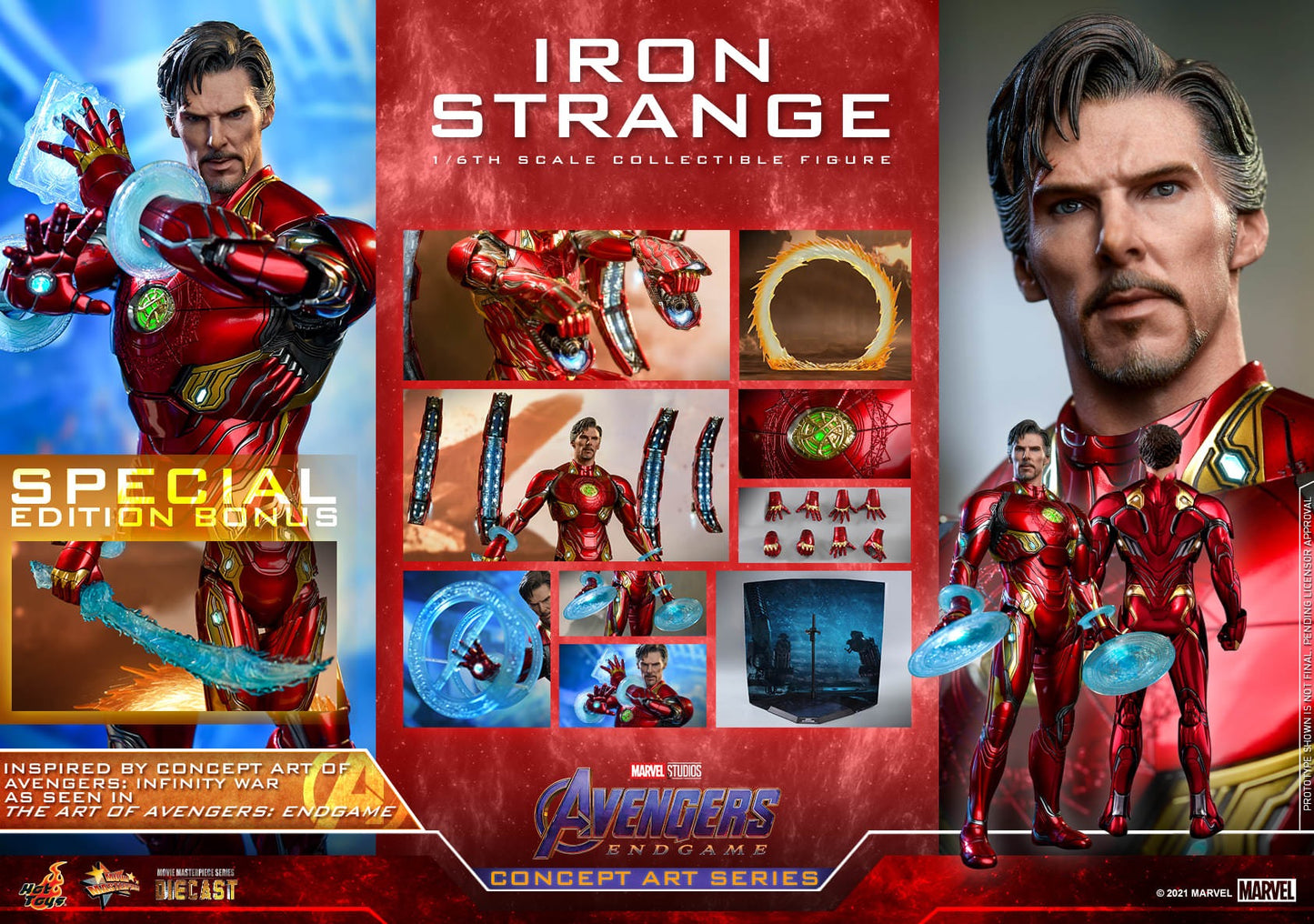 Hot Toys Avengers: Endgame (Concept Art Series) - 1:6 Scale Iron Strange Figure MMS606D41B (Special Version)