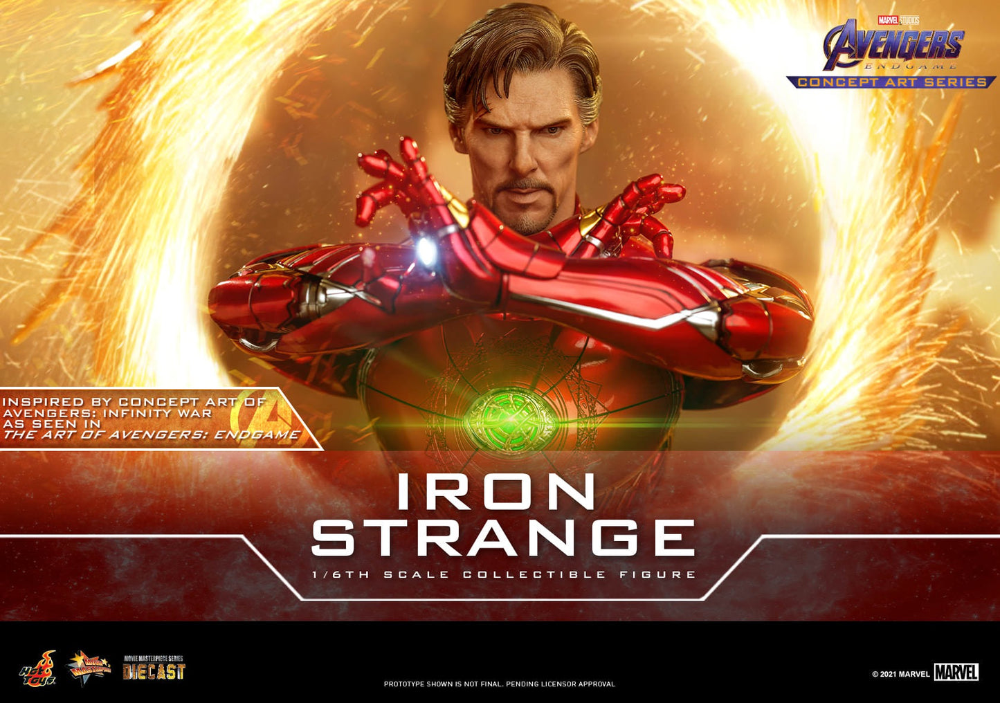 Hot Toys Avengers: Endgame (Concept Art Series) - 1:6 Scale Iron Strange Figure MMS606D41B (Special Version)