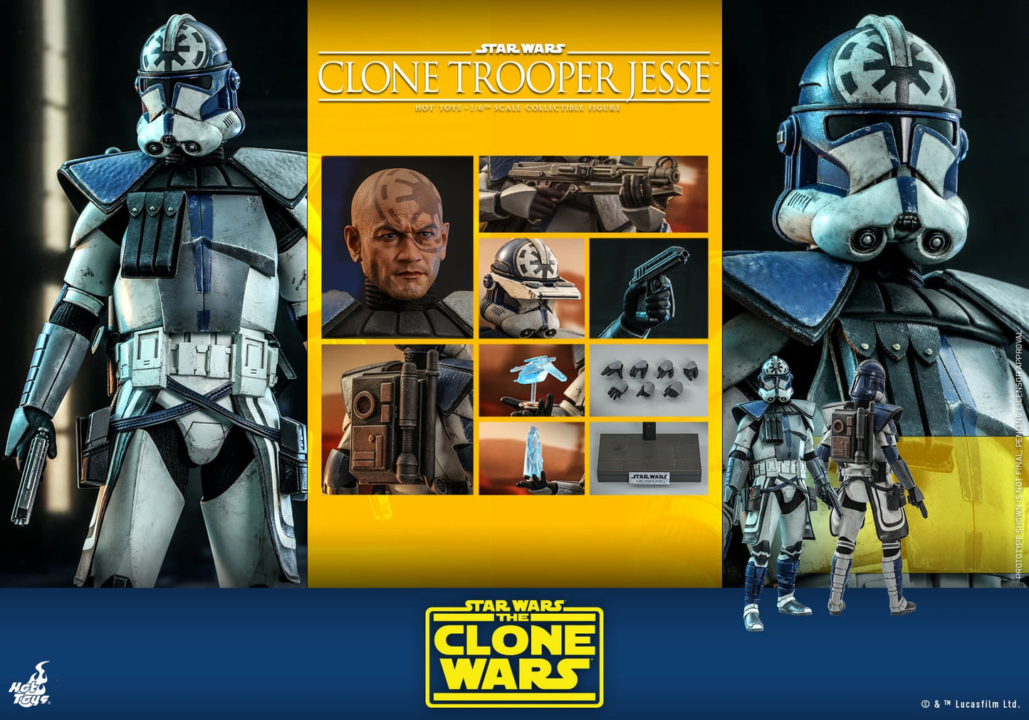 Hot Toys 1:6 Scale Star Wars : The Clone Wars™ - Clone Trooper Jesse™ Collectible Figure TMS064