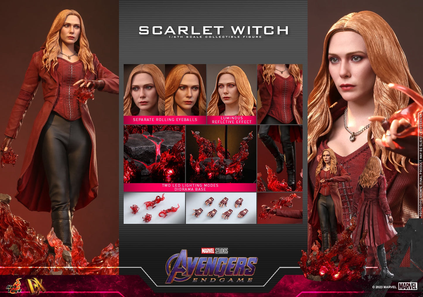 Hot Toys Avengers: Endgame - 1/6th Scale Scarlet Witch Collectible Figure (Artisan Edition / Rooted Hair) Dx35ae ( Limited 500pcs In Selected Region)