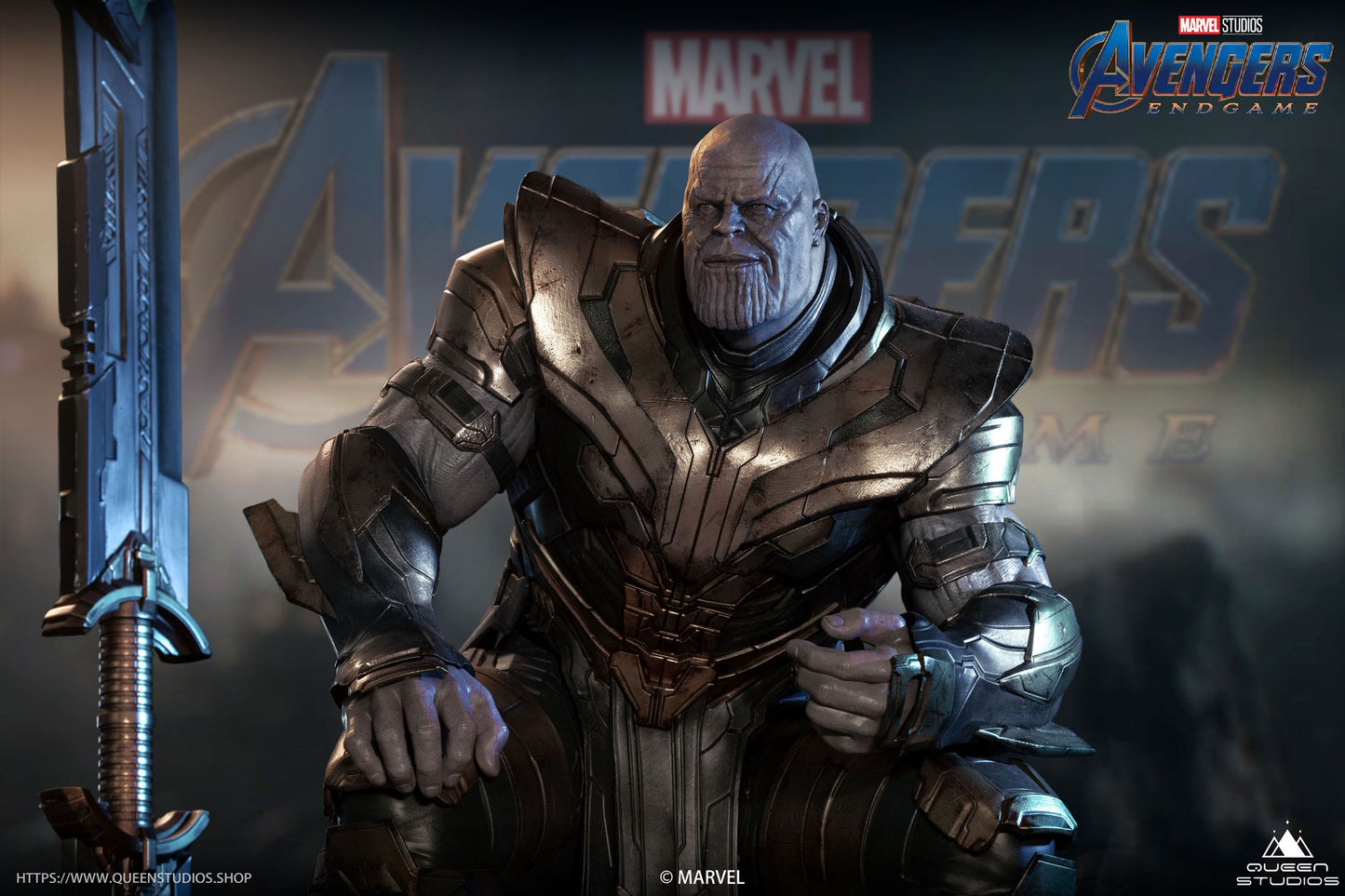 Queen Studios Avengers: Endgame 1:4 Scale Thanos Collectible Statue (Premium Edition)