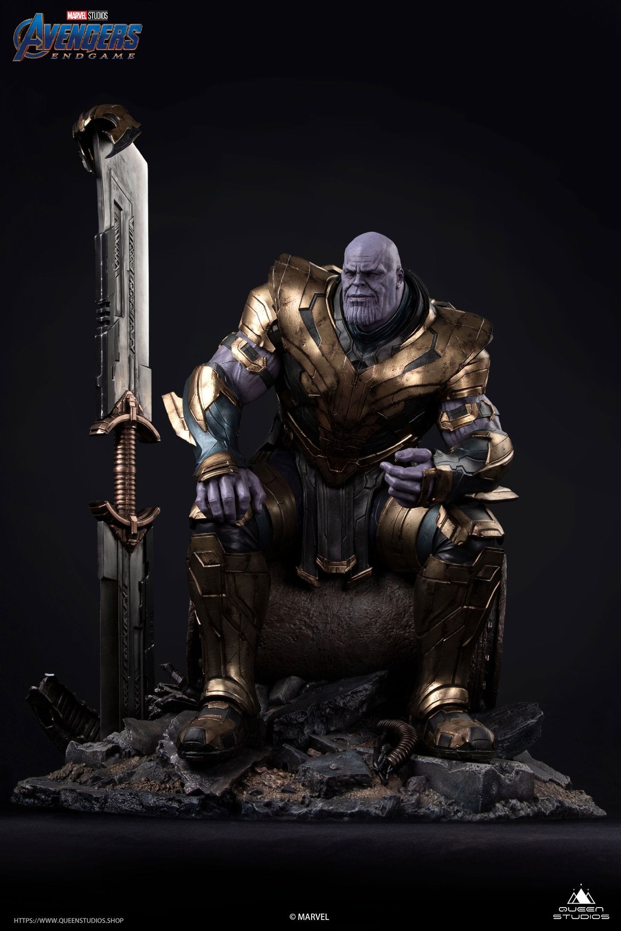 Queen Studios Avengers: Endgame 1:4 Scale Thanos Collectible Statue (Premium Edition)