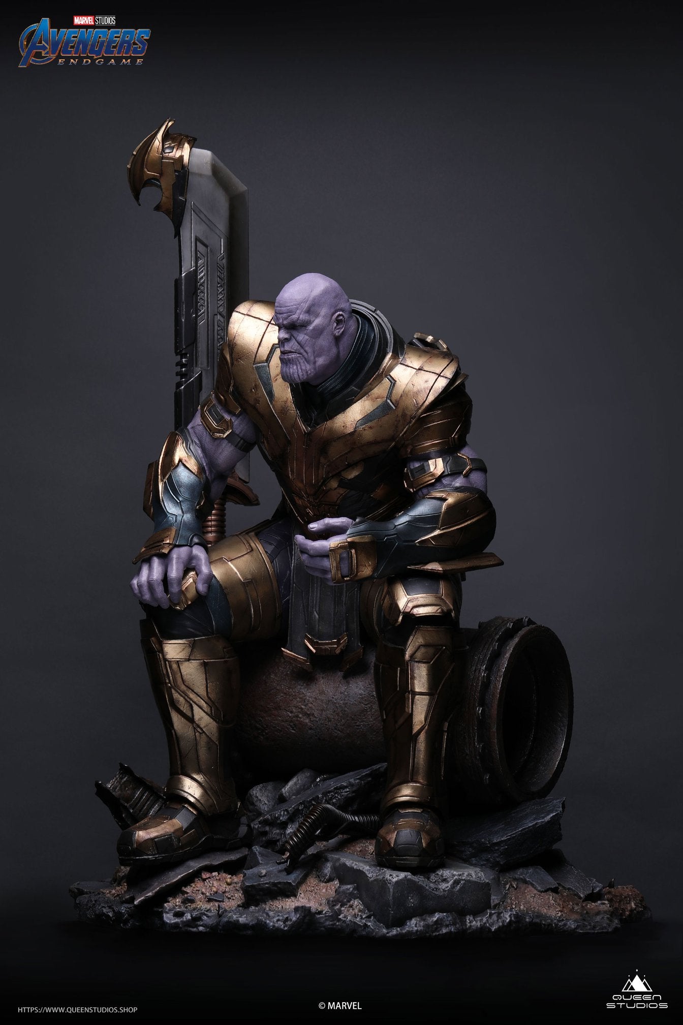 Queen Studios Avengers: Endgame 1:4 Scale Thanos Collectible Statue (Premium Edition)