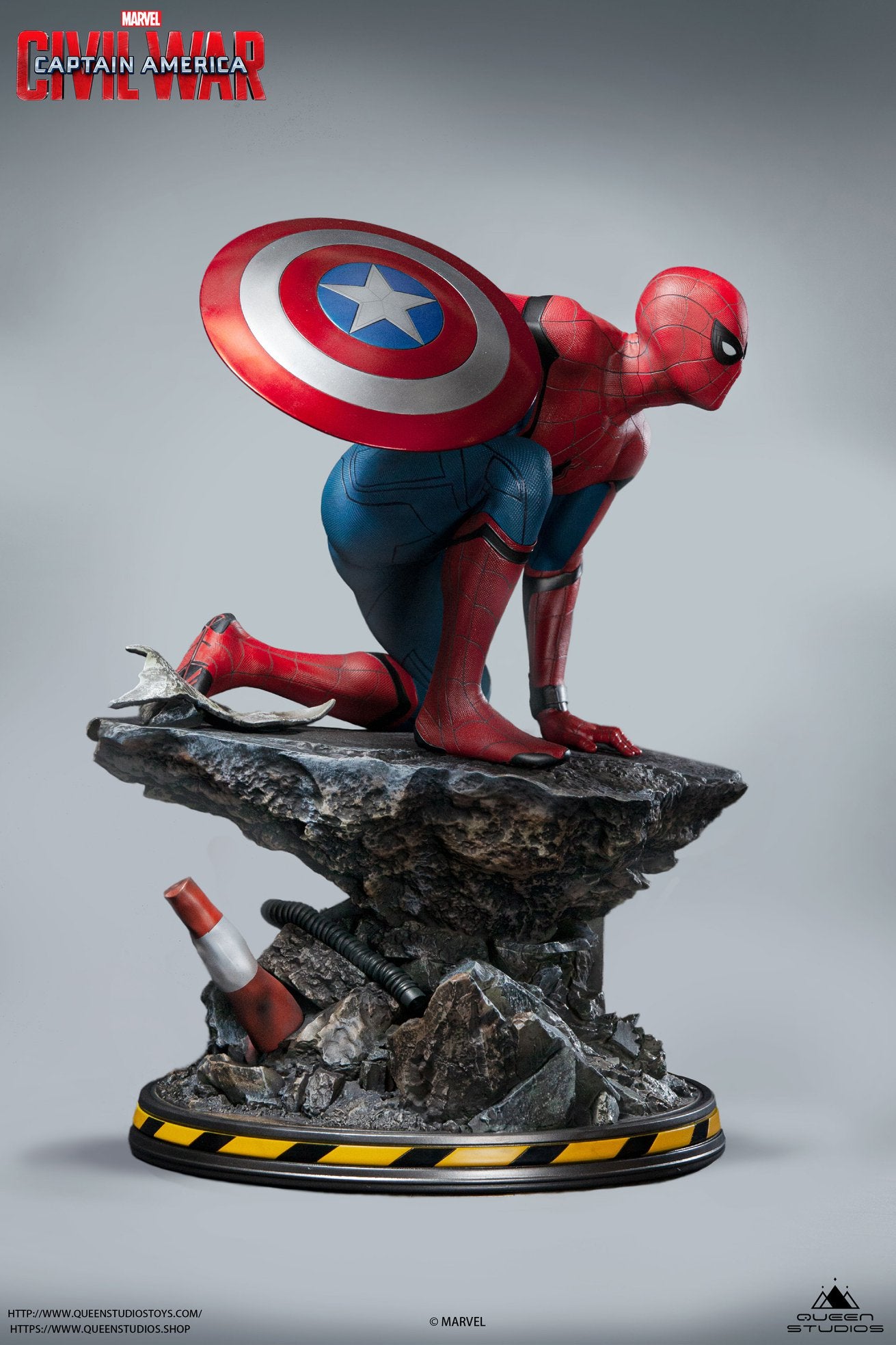 Queen Studios Spider-Man 1/4 Scale Captain America: Civil War Statue (Premium Edition)