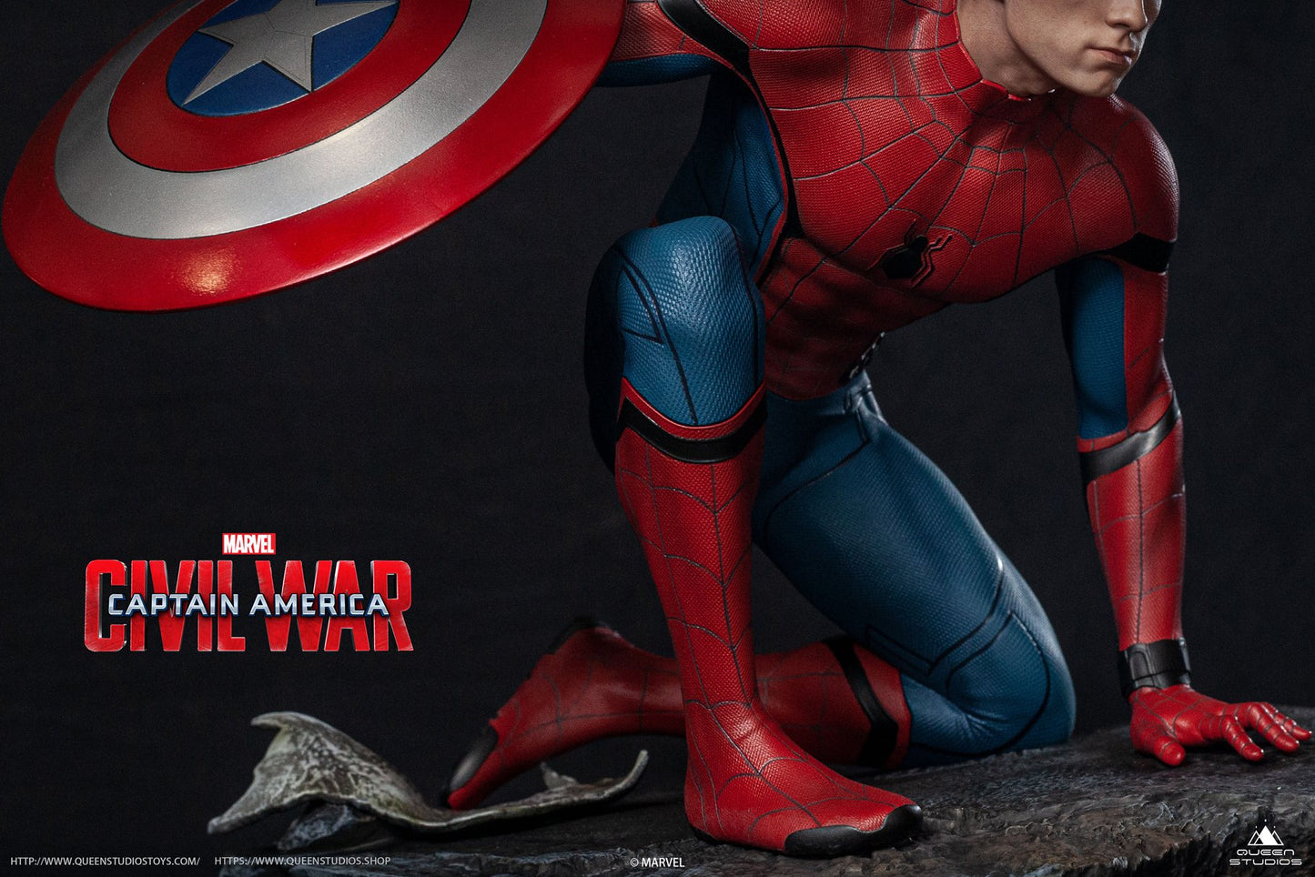 Queen Studios Spider-Man 1/4 Scale Captain America: Civil War Statue (Premium Edition)