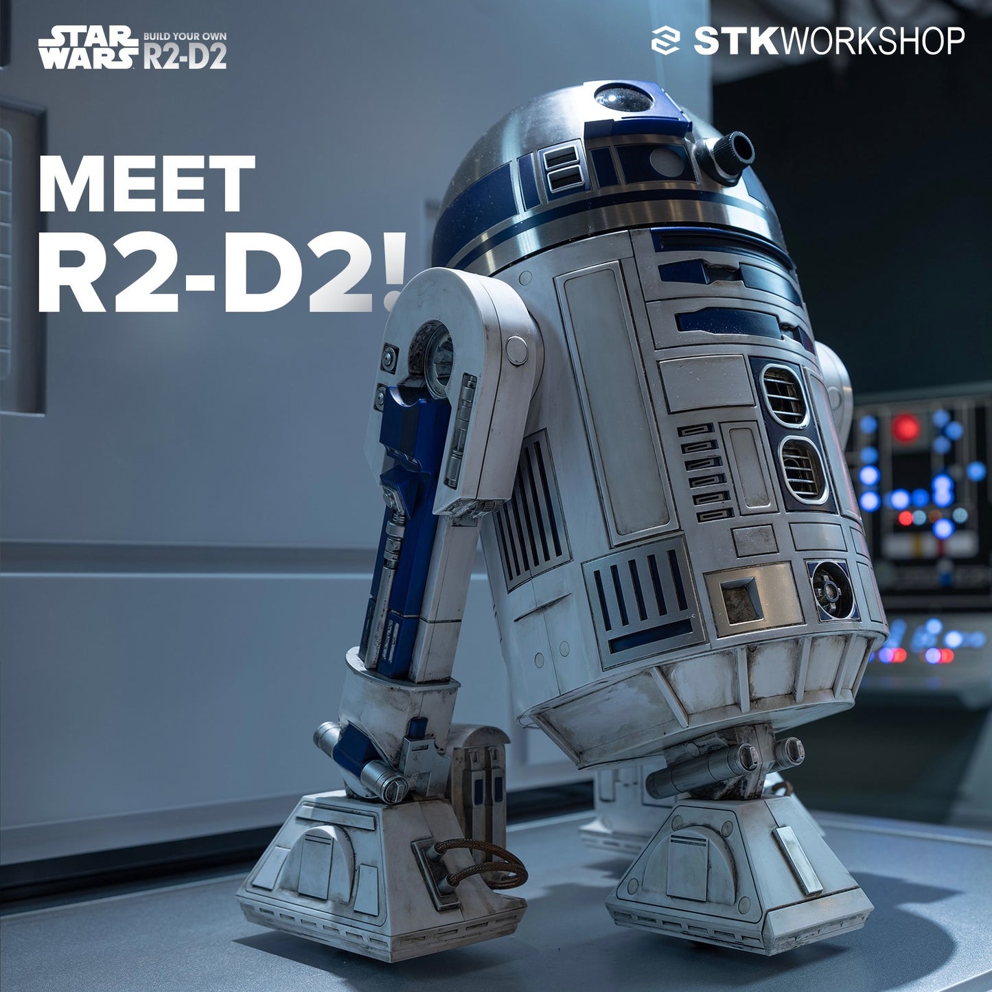 STK Workshop 1:2 Star Wars R2-D2 Replica of the Original Movie Prop - Battle Worn