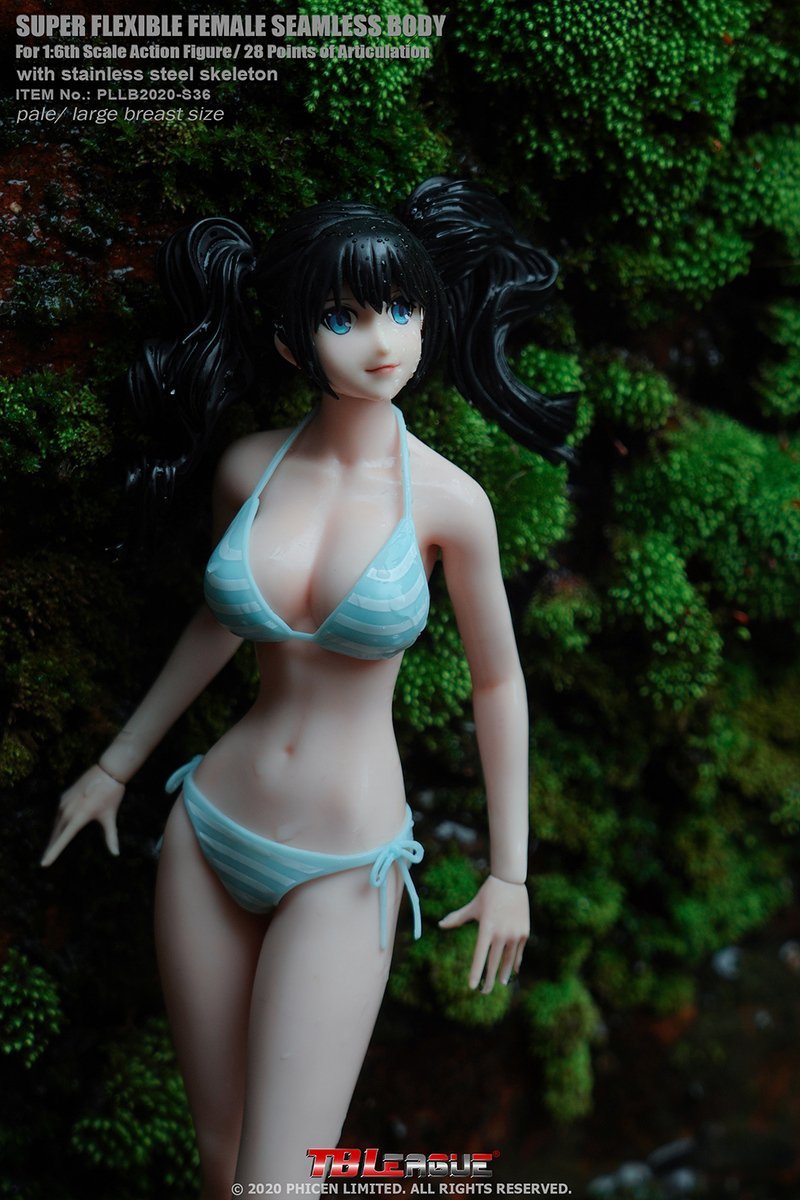 TBLeague S36A 1/6 Pale Skin Large Breast Anime Girls Seamless Body with Metal Skeleton