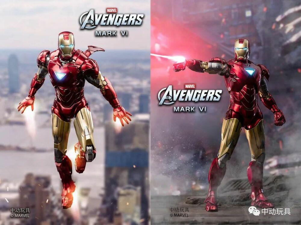 ZD Toys 1:10 Scale Iron Man Mark VI  ( Deluxe Version ) ( With Light Up Function )