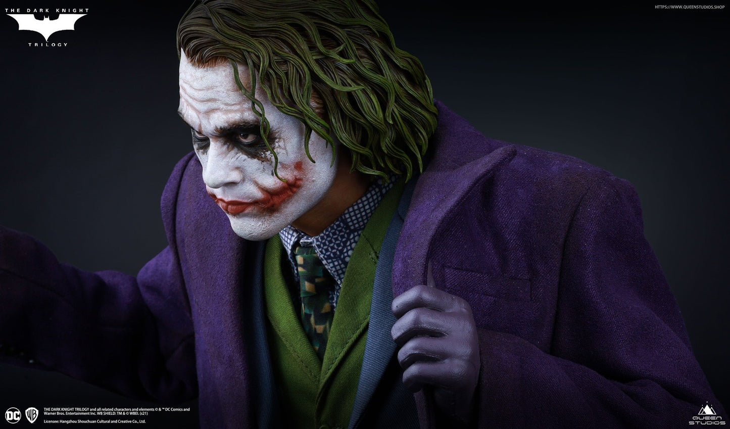 Queen Studios The Dark Knight  Heath Ledger Joker 1:4 Scale Collectible Statue (Standard Edition)(Sculpted Hair)