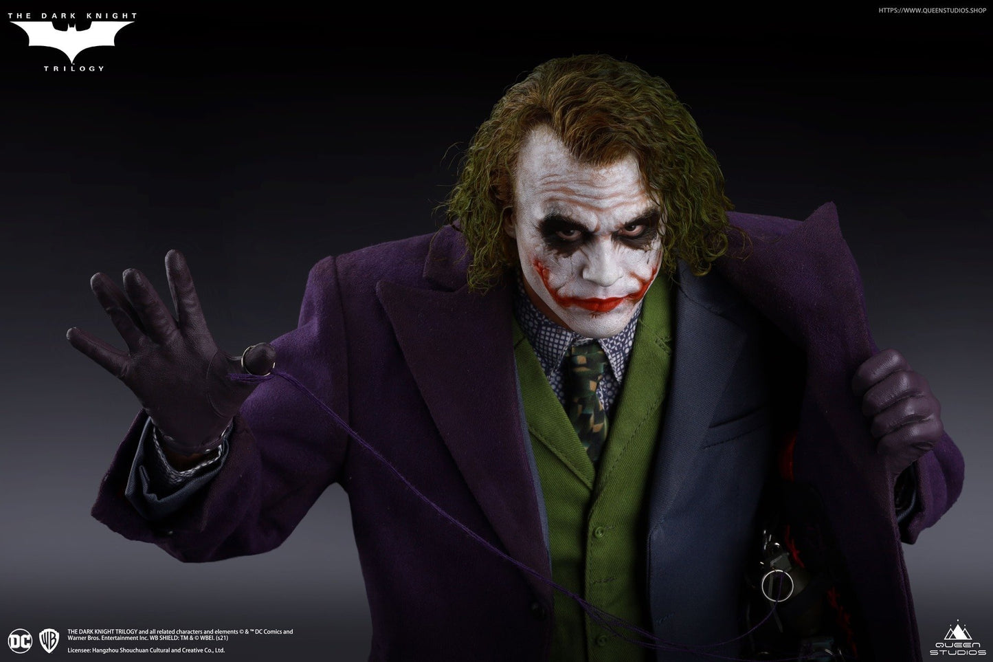 Queen Studios The Dark Knight  Heath Ledger Joker 1:4 Scale Collectible Statue (Standard Edition)(Sculpted Hair)