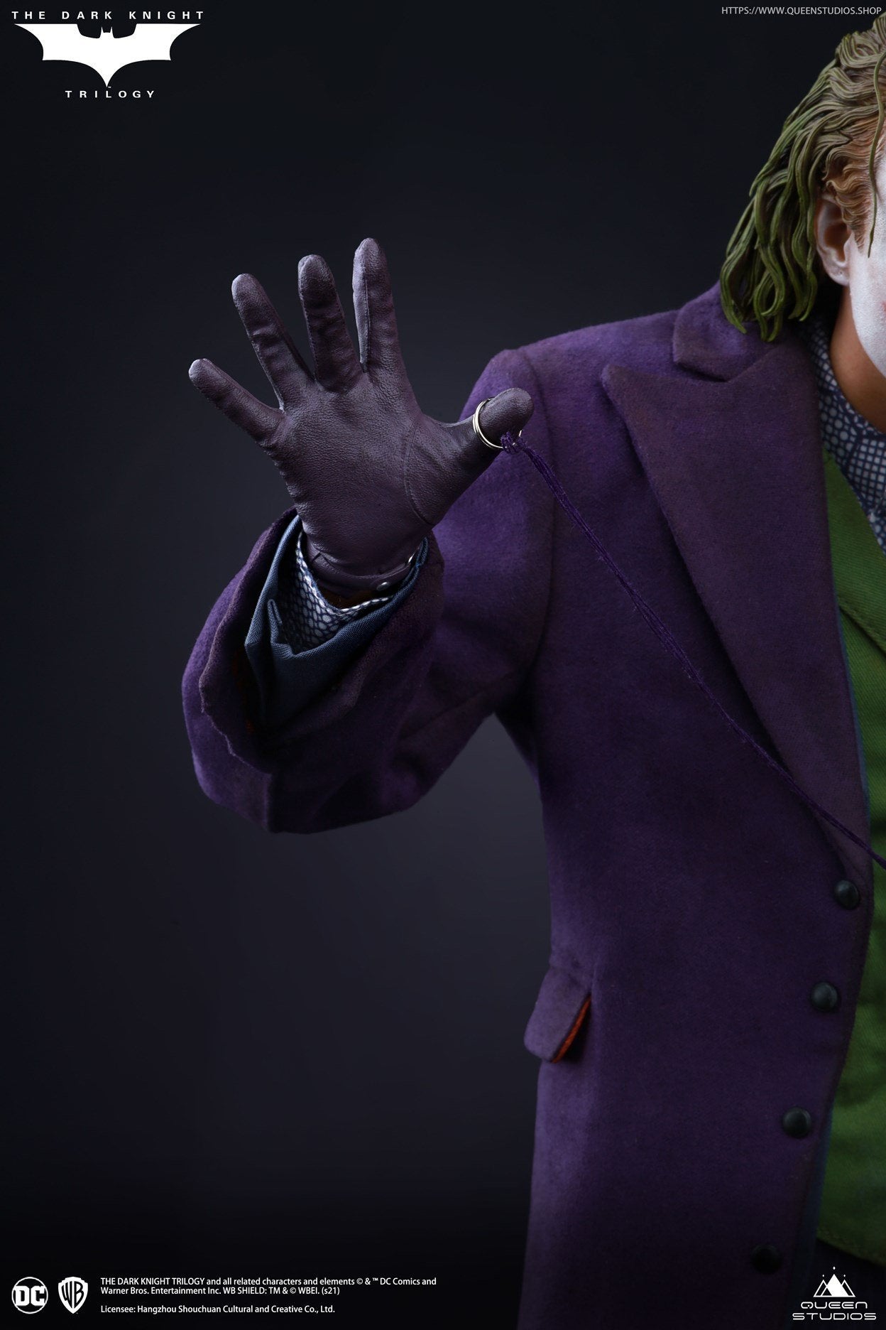 Queen Studios The Dark Knight  Heath Ledger Joker 1:4 Scale Collectible Statue (Standard Edition)(Sculpted Hair)