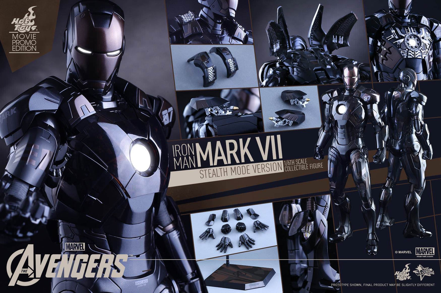 Hot Toys Avengers : Iron Man Mark VII (Stealth Mode Version) MMS282