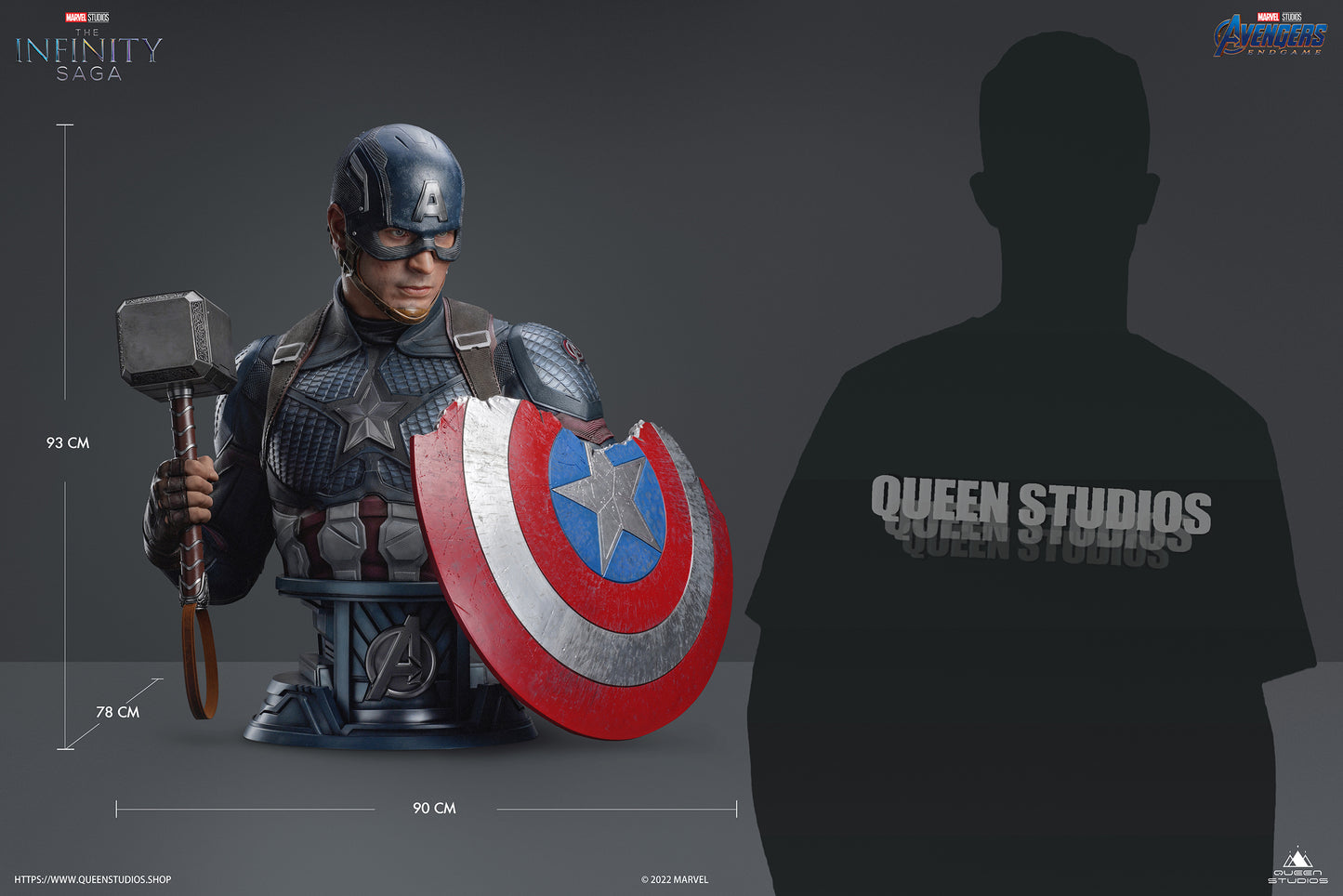 Queen Studio Captain America Life-size Bust