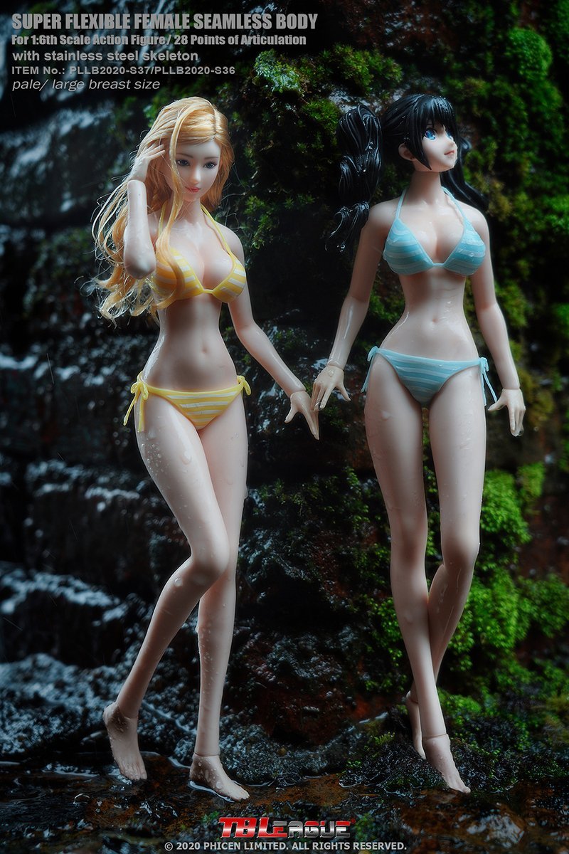 TBLeague S36 Anime Girls 1/6 Pale Skin Large Breast Anime Girls Seamless Body with Head Sculpt