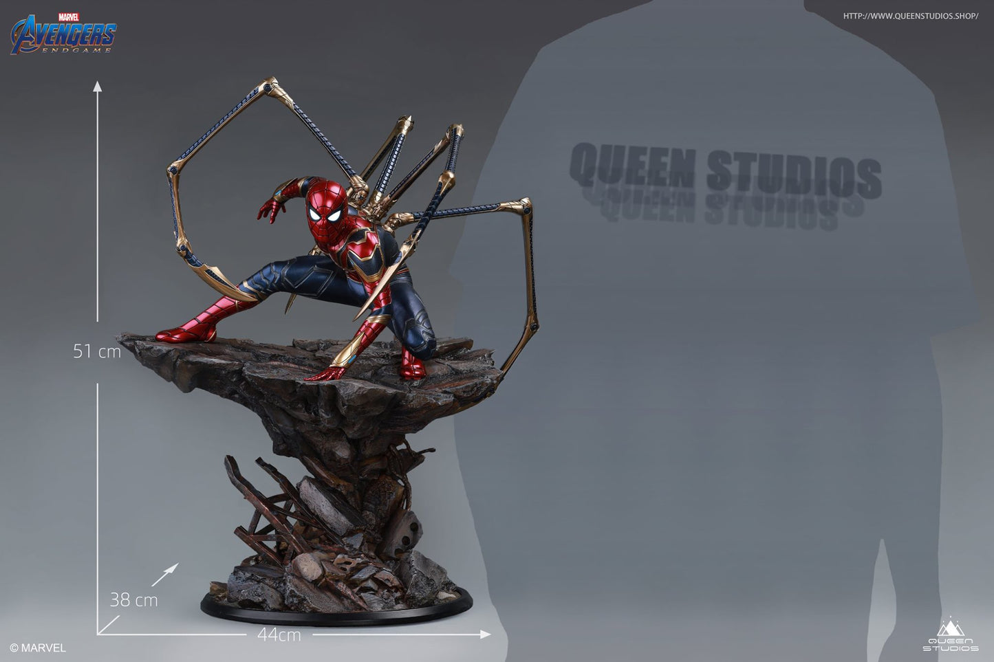 Queen Studios Iron Spider-Man 1/4 Scale Statue (Deluxe Version)