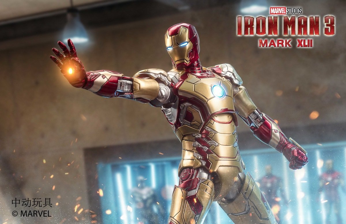 ZD Toys Iron Man III Mark XLII 1:10 Scale Collectible Figure ( No Light Up Function )