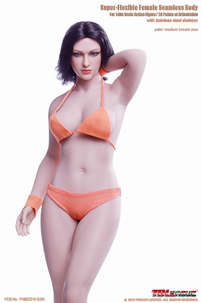 TBLeague S28A 1/6 Female Seamless Buxom Body Pale &amp; Medium Breast Size