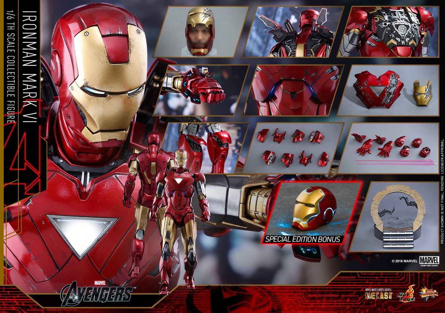 Hot Toys Avengers :Iron Man Mark 6 (Exclusive Edition) MMS378D17