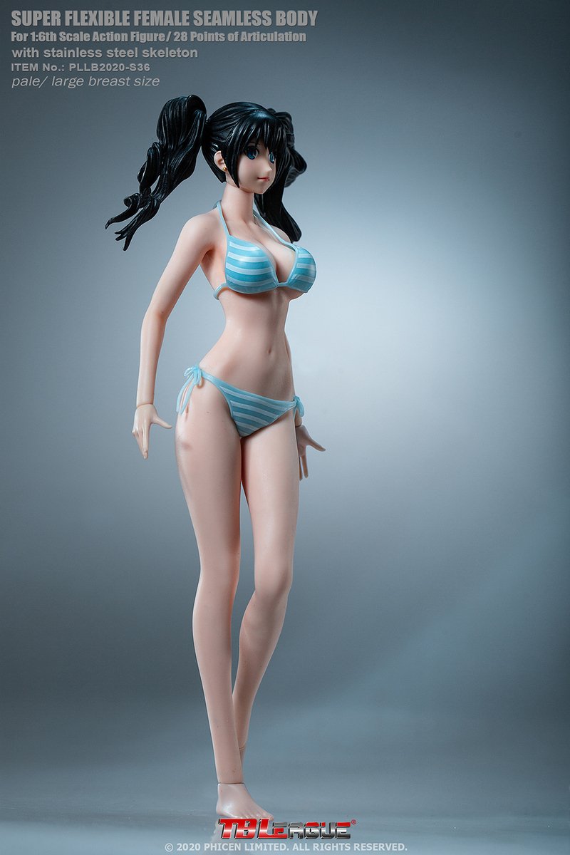 TBLeague S36 Anime Girls 1/6 Pale Skin Large Breast Anime Girls Seamless Body with Head Sculpt