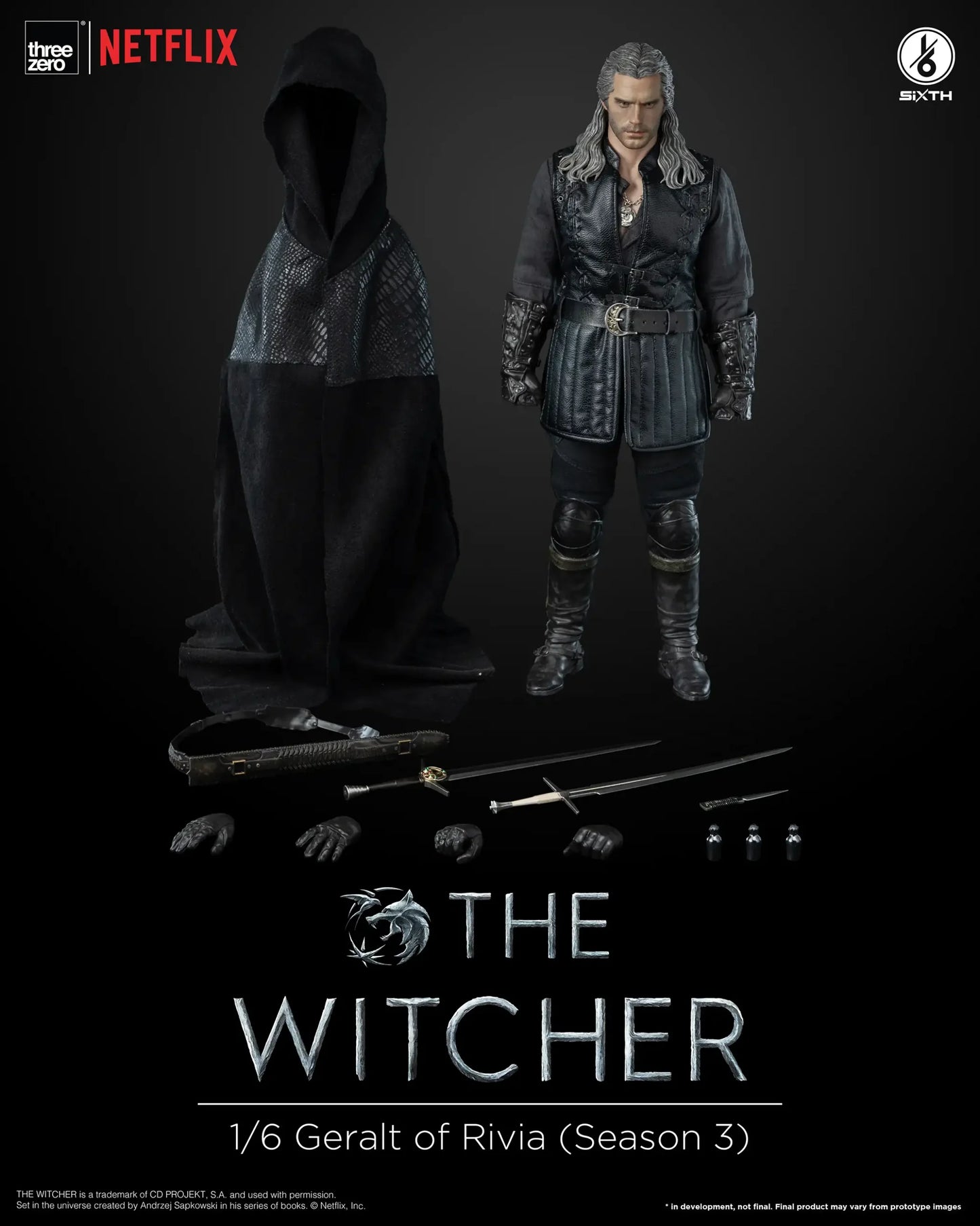 Threezero The Witcher 1/6 Geralt of Rivia (Season 3)