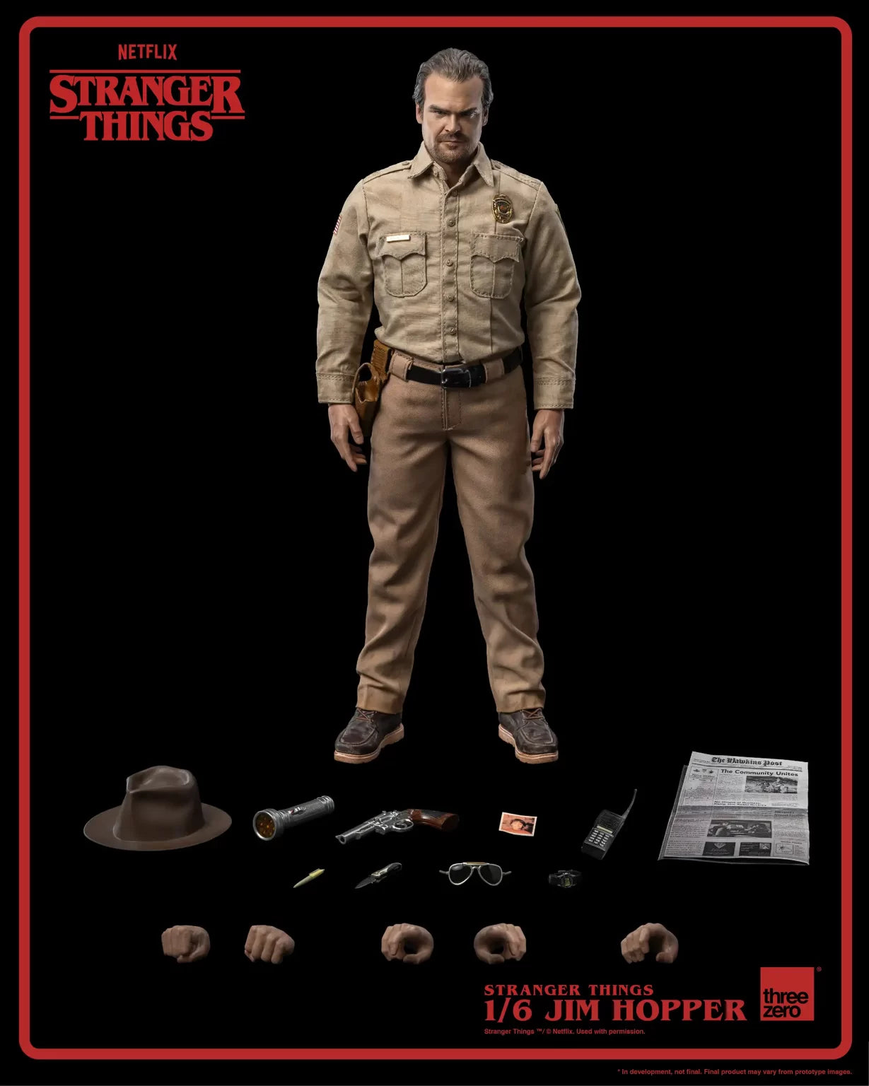 Threezero Stranger Things Jim Hopper (Season 1) 1:6 Collectible Figure