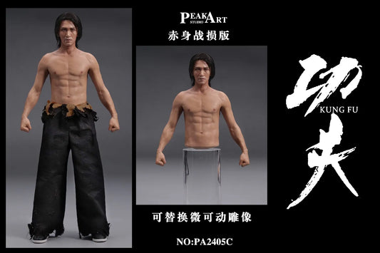 Peakart Studio Micro-Movable Replaceable Statue - Kung Fu (Naked Battle Damage Edition)1:6 Scale Collectible Figure PA2405C