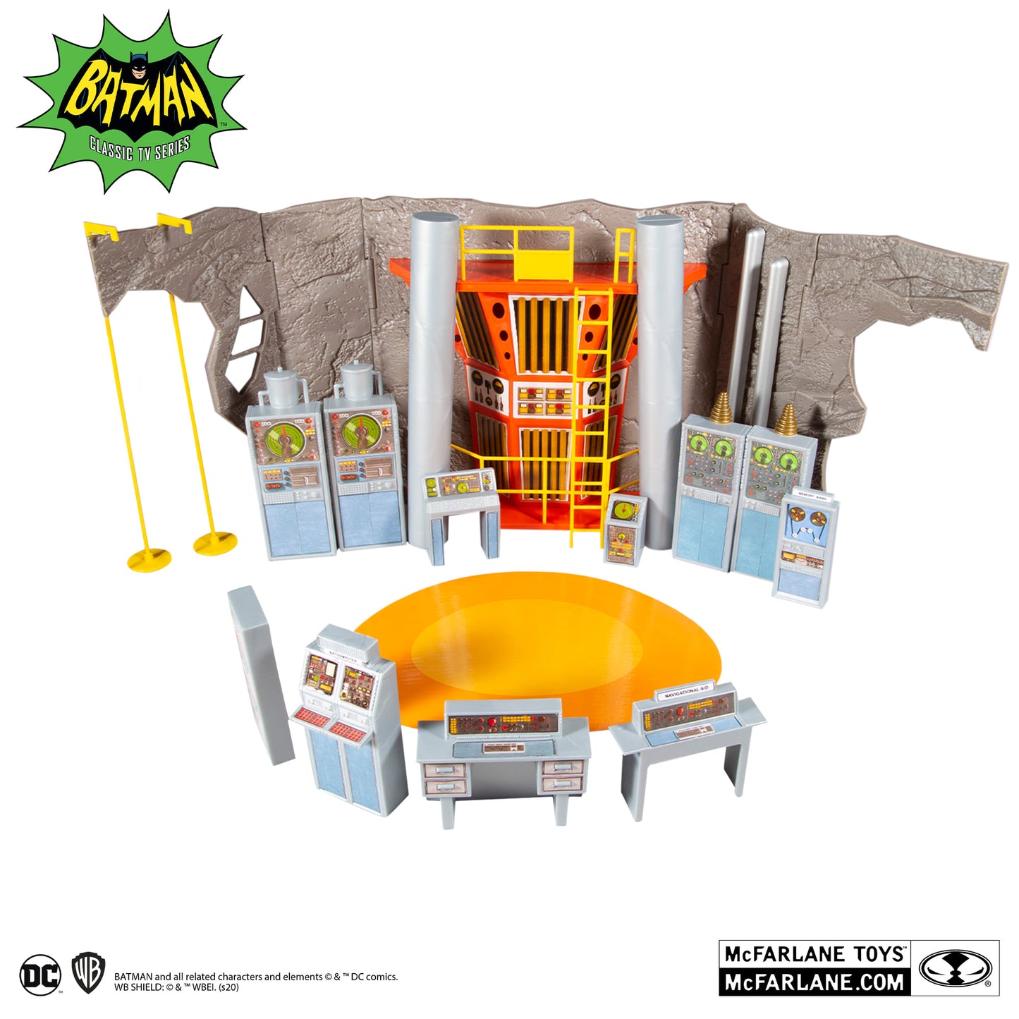 Mcfarlane Toys DC Retro 6in – Batman 66 – Batcave Playset