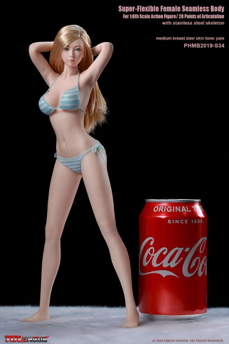 TBLeague S34 1:6 Scale Teenage Female Pale Seamless Body With Head