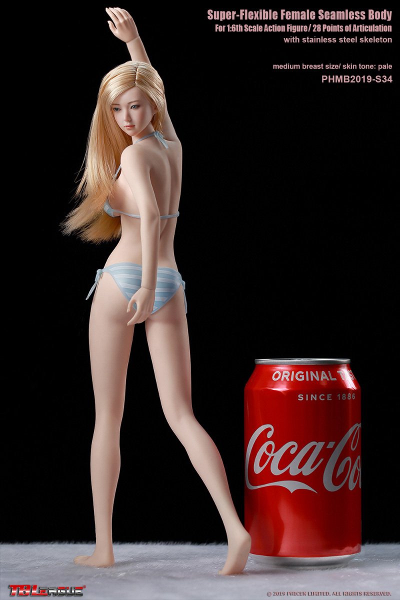 TBLeague S34 1:6 Scale Teenage Female Pale Seamless Body With Head