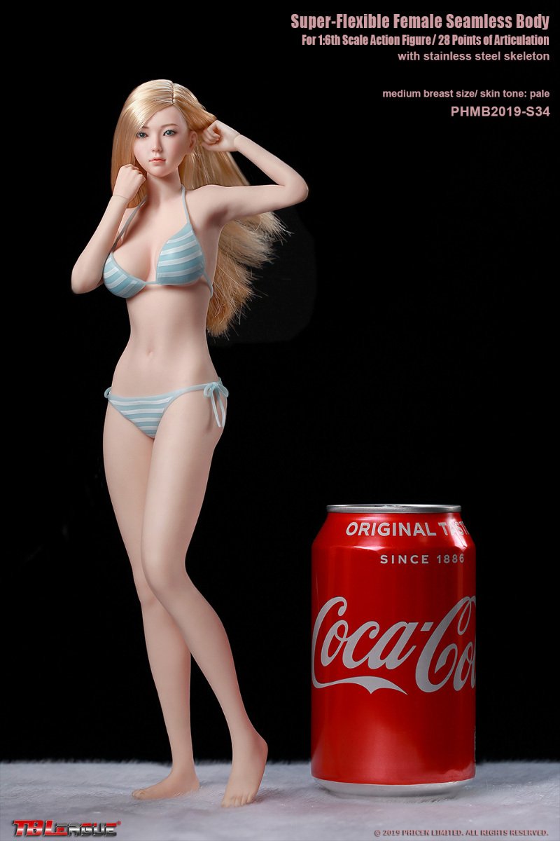 TBLeague S34 1:6 Scale Teenage Female Pale Seamless Body With Head