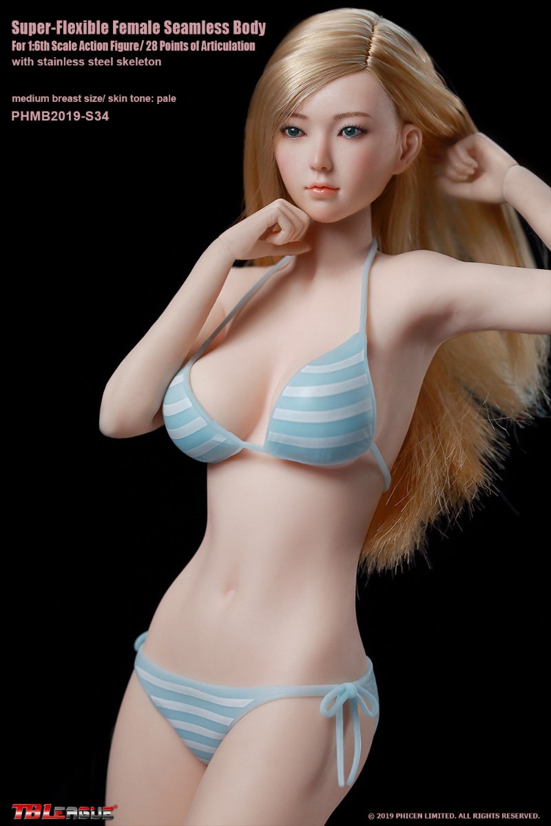 TBLeague S34 1:6 Scale Teenage Female Pale Seamless Body With Head