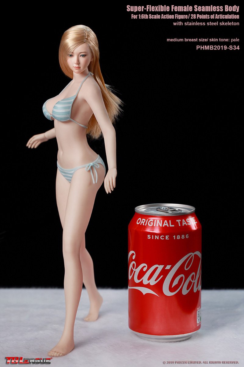 TBLeague S34 1:6 Scale Teenage Female Pale Seamless Body With Head