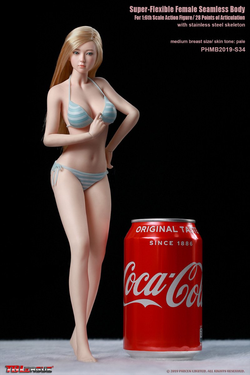 TBLeague S34 1:6 Scale Teenage Female Pale Seamless Body With Head