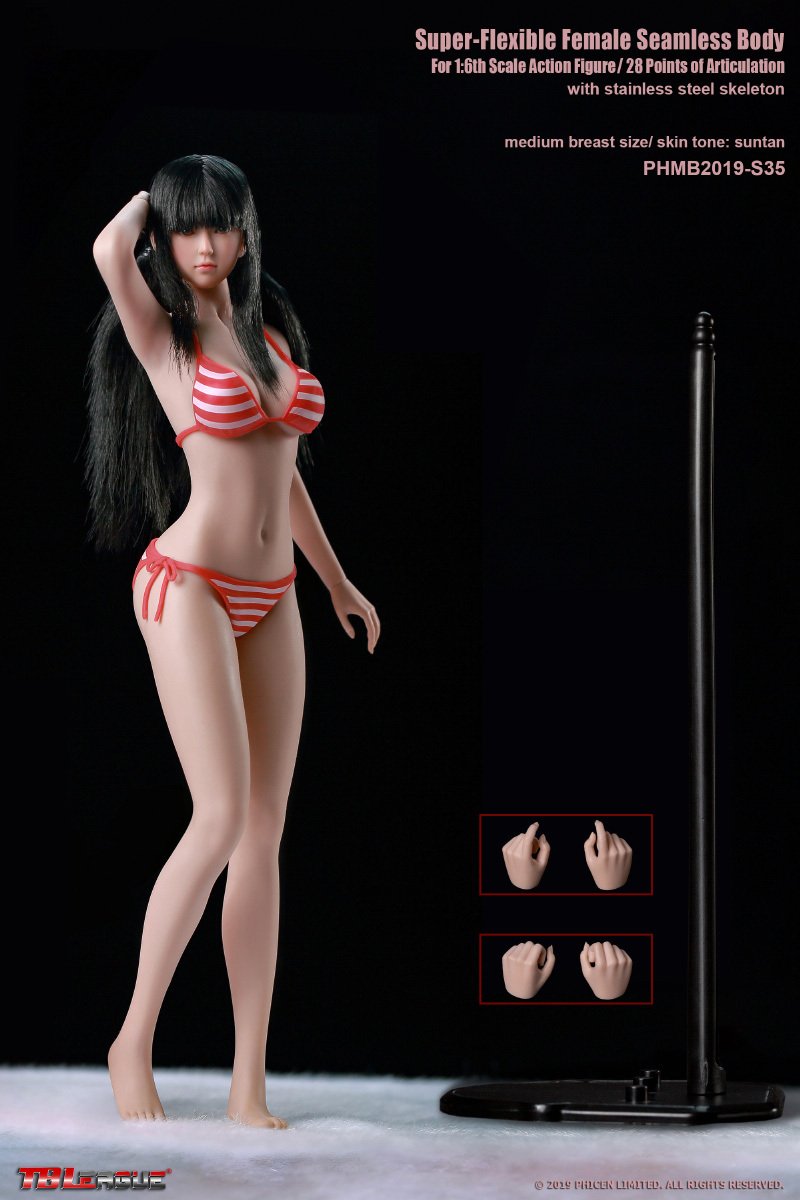 TBLeague S35 1:6 Scale Teenage Female Suntan Seamless Body With Head