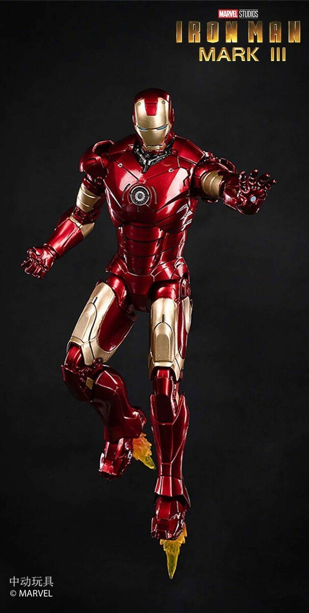 ZD Toys Iron Man Mark III 1:10 Scale Collectible Figure ( No Light Up Function )