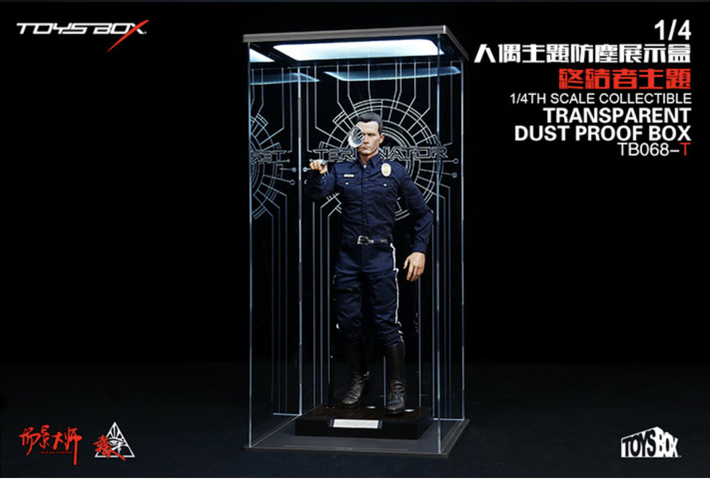 1:4 Scale Terminators Transparent Dust Proof Box