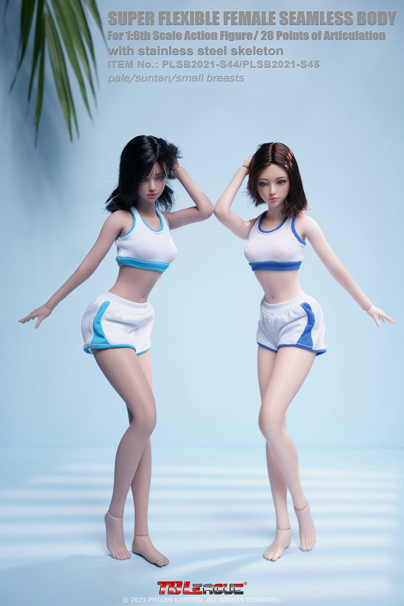 TBLeague S44A Pale Small Breast 1:6 Scale Female Seamless Body